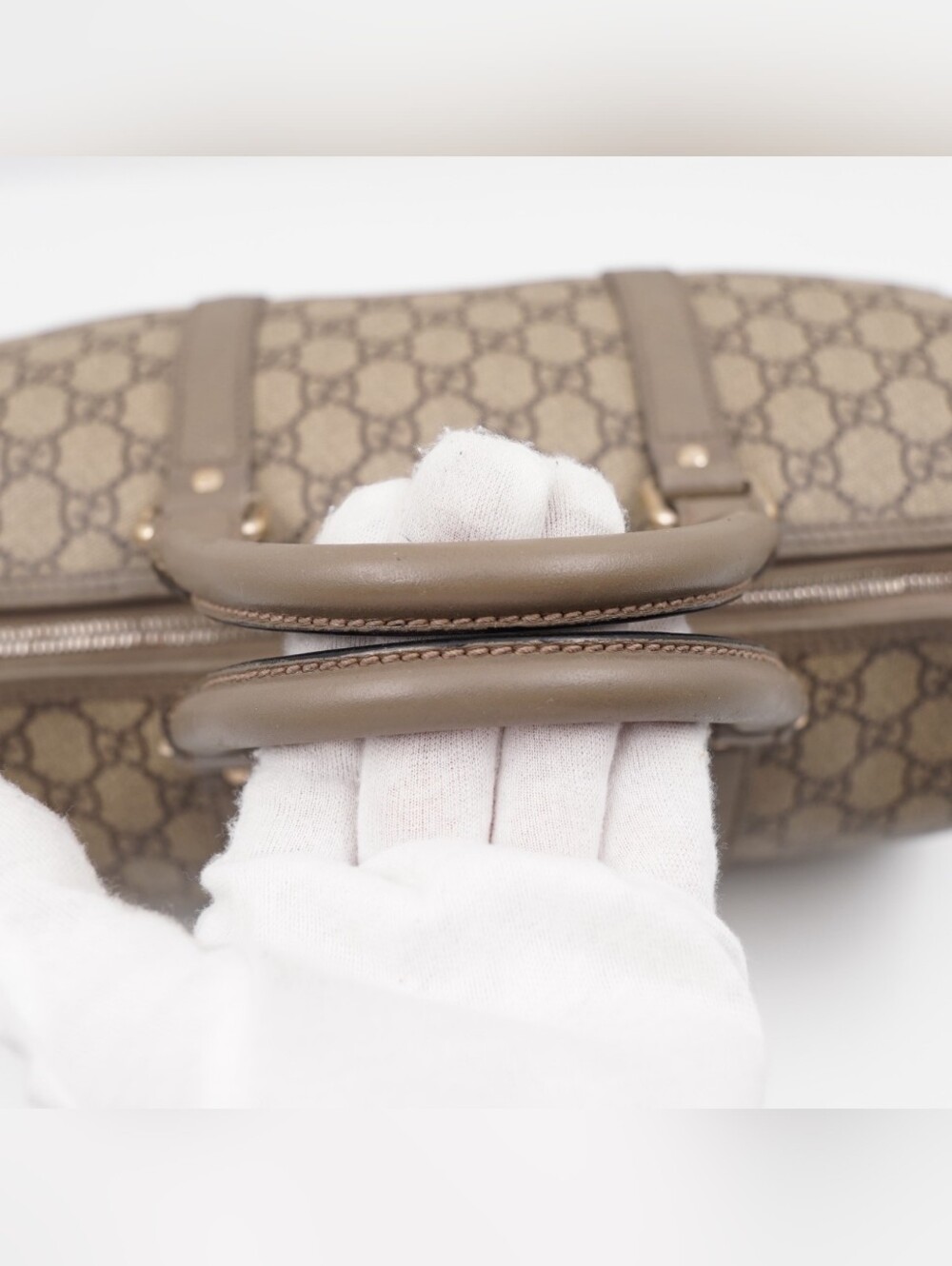 CI11 ❤️ Gucci GG Monogram Coated Canvas Boston - Picture 13 of 15